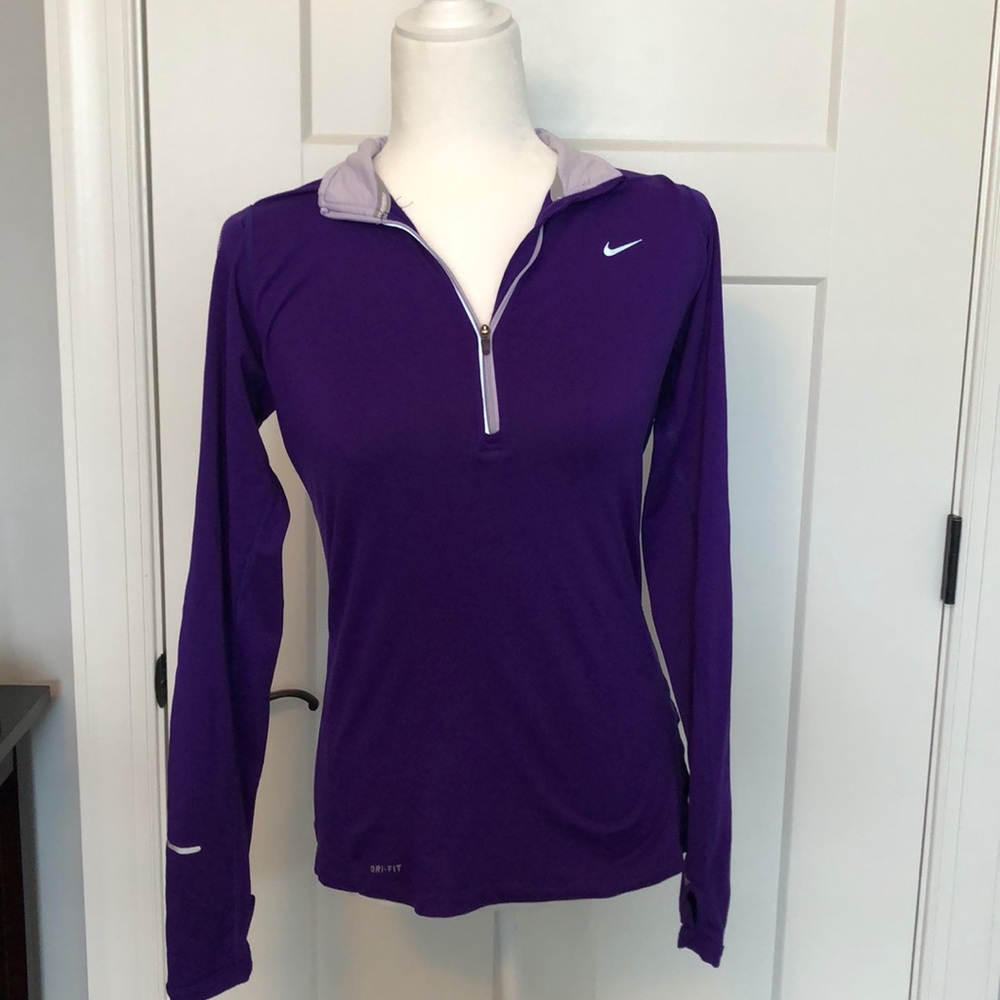 Nike Runninf Purple Half Zip Sz Sm